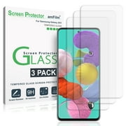 amFilm Galaxy A51 Screen Protector Glass (3 Pack), Case Friendly (Easy Install) Tempered Glass Screen Protector Film for Samsung Galaxy A51 (2019)