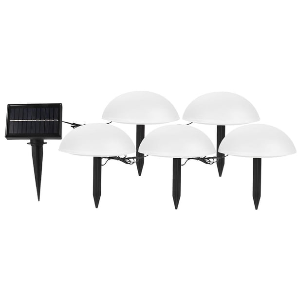 Advancent Luz de hemisferio de energía solar Lámpara de hemisferio de césped enchufable Luz de hemisferio de paisaje solar LED con cinco bombillas de Iluminación y accesorios Advancent HA019658-00
