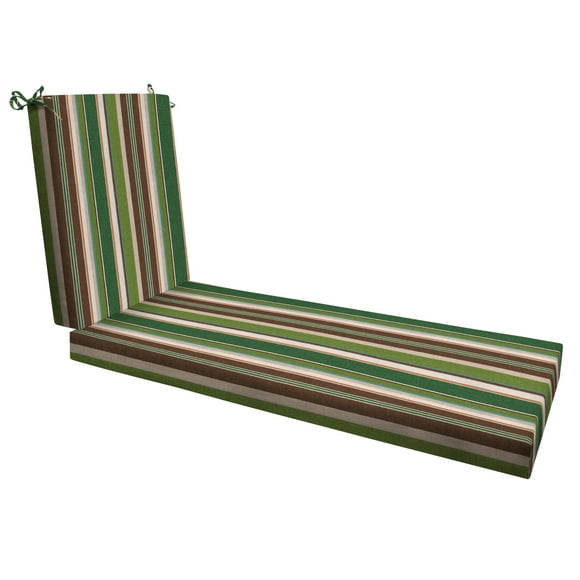 Honeycomb Essentials Cojín Para Tumbona De Exterior, 21 X 70 Pulgadas, Cojín Para Silla De Patio, Color Verde Pino A Rayas