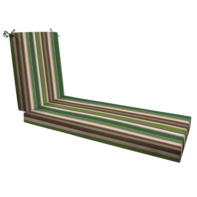 Honeycomb Essentials Cojín Para Tumbona De Exterior, 21 X 70 Pulgadas, Cojín Para Silla De Patio, Color Verde Pino A Rayas