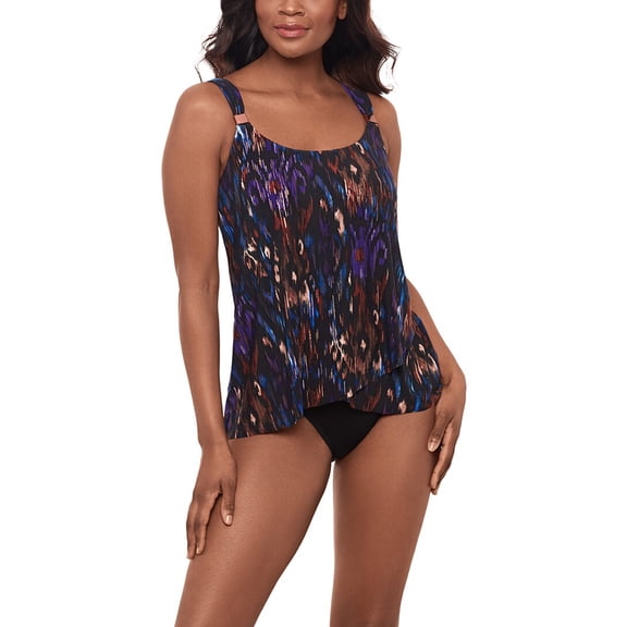Miraclesuit womens Tapiz Dazzle Tankini, 12, Black