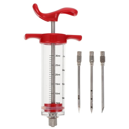 

1 Set Seasoning Injector Spice Syringe Barbecue Meat Sauce Injection Tool Red