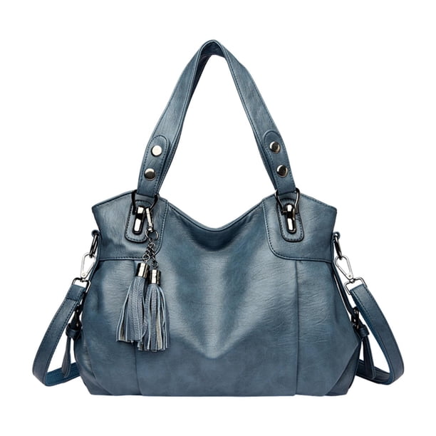 Bolsos de mano Salvador para mujer cruzados informales de Cuero para trabajo citas Azul