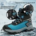 thumbnail image 2 of FANGFIUP Boys Hiking Boots Kids Hiking Shoes Girls Outdoor Warm Winter Snow Boots Adventure Trekking Shoes Anti-skid Sneakers Steel Buckle Durable Comfortable, 2 of 9