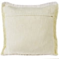 thumbnail image 6 of Laddha Home Designs Handwoven Solid Fringe Edge Cotton Throw Pillow - 20" - Yellow and White - Set, 6 of 9