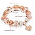 thumbnail image 4 of Iramat Rose Gold Charm Bracelet – 14K Rose Gold Plated Snake Chain, Adjustable Size, Perfect for Custom Charms & Special Occasions, 4 of 5