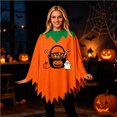 thumbnail image 2 of DHFJKG Pumpkin Poncho For Women Halloween Spooky Pumpkin Cape Halloween Party Accessory, 2 of 5
