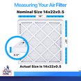 thumbnail image 2 of Filter King 14x22x0.5 Air Filter | 4-PACK | MERV 8 HVAC Pleated A/C Furnace Filters | MADE IN USA | Actual Size: 14 x 22 x 0.5", 2 of 5