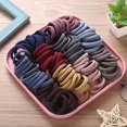 thumbnail image 2 of New 50PCS/Set Women Girls Candy Colors Nylon Basic Scrunchie Hair Tie Ponytail Hold Hair Rubber Bands Fashion Hair Accessories, 2 of 4