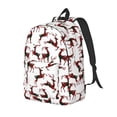thumbnail image 1 of Vsdgher Christmas Plaid Moose Print Canvas Backpack Travel Rucksack Unisex Knapsack 15.7/17.7Inch Laptop Backpack for Work,College-Medium, 1 of 4