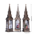 thumbnail image 3 of Bronze Water Filled Illuminated Church House Ornament Festival Atmospheres Lighting For Seasonal Celebration, 3 of 8