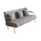 thumbnail image 5 of Sofá moderno, sofá cama futón, sofá de asiento ancho y suave, sofá de 3 plazas con patas de metal para oficina, habitación de invitados, salón, Gris, 5 of 9
