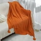 thumbnail image 5 of Manta Acrílica Manta De Sofá De Punto Acrílico De 70x100cm Con Diseño De Flecos Para La Oficina, La Siesta O La Sala De Estar, Color Naranja (1 Unidad) Rkxzt, 5 of 8