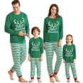 thumbnail image 2 of Pijamas familiares a juego de Navidad, conjunto de pijamas de Feliz Navidad, astas de alce, cuadros rojos y negros, 2 of 4