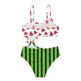 thumbnail image 3 of Zszcpp Bikinis For Toddler Girl Bathing Suits Fruit Floral Print Holiday Refreshing Thin Swimming Spaghetti Strap Swimsuit Sets Swimwear, 3 of 5