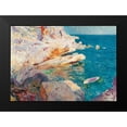 thumbnail image 2 of Bastida, Joaquin Sorolla y 14x11 Black Modern Framed Museum Art Print Titled - Rock at Javea and the White Boat, 2 of 5