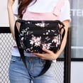 thumbnail image 4 of Necvior Women Floral Nylon Shoulder Crossbody Bag Multi Zipper Satchel Purse, 4 of 21