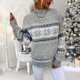 thumbnail image 5 of Gibobby Sudadera de Navidad para mujer Suéter de de nieve de Navidad para mujer, suéter de punto de vacaciones Vintage de cuello(Gris,G), 5 of 5