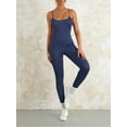 thumbnail image 3 of Biezeib Women Pajama Jumpsuit, Spaghetti Straps Solid Slim Fit Summer Loungewear Workout Jumpsuit, 3 of 6