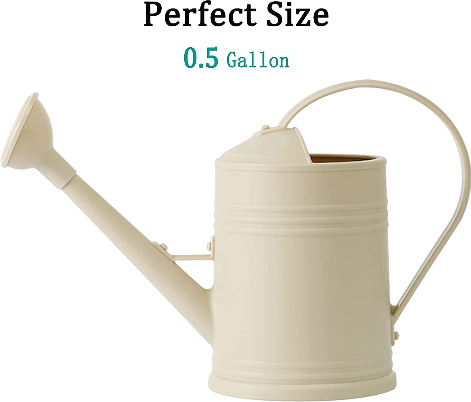 Plastic Indoor Watering Can with Sprinkler Head - 68 oz, 1/2 Gallon Dark Green