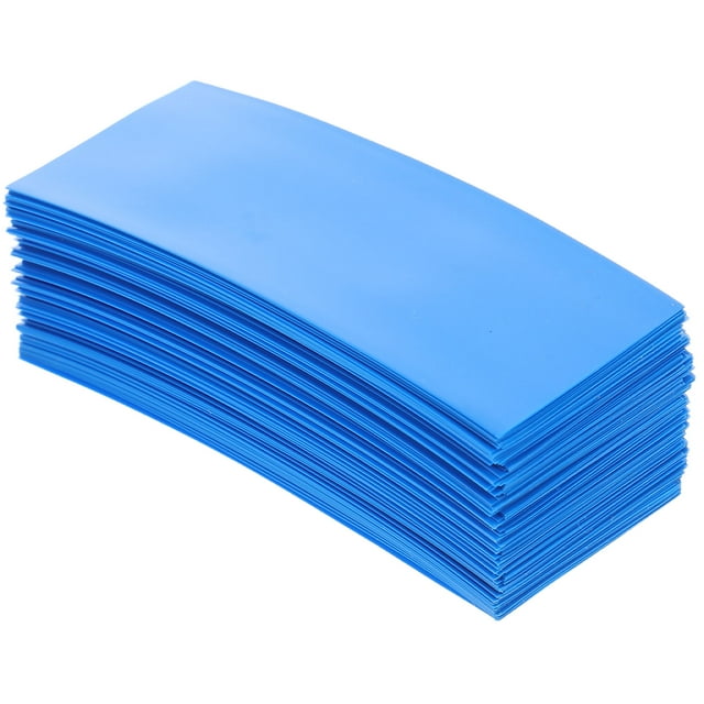 100 Pcs Tube Rétractable en PVC pour Protection de Batterie pour Assemblage de Batterie DIY Manchon Rétractable Bleu pour Sécurité de Batterie