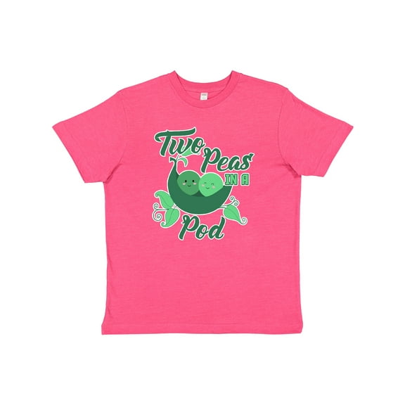 Inktastic Two Peas in a Pod with Faces Youth T-Shirt