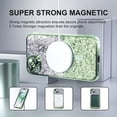 thumbnail image 4 of Magnetic for iPhone 15 Plus Case Compatible with MagSafe [Military Grade Drop Protection] Full Camera Lens Protector Luxury Gradual Glitter Plating Soft Phone Case for Women Girls, Deep Green, 4 of 14