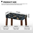 thumbnail image 6 of Xoenoiee Black Golden Leopard Print Bar Stool Covers Rectangle Stretch Barstool Seat Covers Bar Stool Chair Cover Rectangle Removable Bench Seat Protector, 2 Pack, 6 of 6