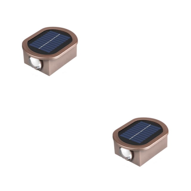 Advancent Lámpara de pared LED solar impermeable para exteriores - Fácil instalación Luz fría y cálida Ecológica Alimentada por energía Type2 NO2