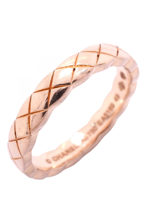 Pre-Owned Chanel Coco Crush Ring, 18K Pink Gold, Size 49, Women's