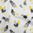thumbnail image 1 of oneOone Polyester Lycra White & Yellow Fabric Rooster Cock Sewing Craft Projects Fabric Prints By Yard 56 Inch Wide, 1 of 4