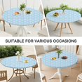 thumbnail image 7 of Light Blue Cartoon Unicorn Cloud Pattern Round Fitted Tablecloth with Elastic Edge,Dining Table Cover Waterproof,Outdoor Round Tablecloth for Camping,Dining,Indoor and Outdoor, 7 of 7