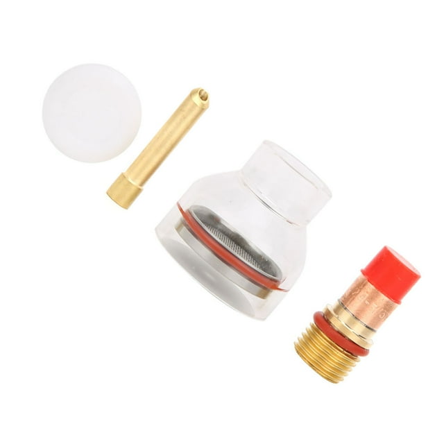 Taza de Vidrio Transparente, Cuerpo de Mandril de Cobre, Kit de Antorcha WP, Accesorios para WP-17/18, Adecuado para Soldadoura por de Argón