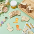 thumbnail image 5 of 60Pcs Cowboy Boots Wooden Cutouts Unfinished Wooden Cutouts Unfinished Wooden Pieces for DIY Home Decor Wooden Signs and Handmade Decorations, 5 of 6