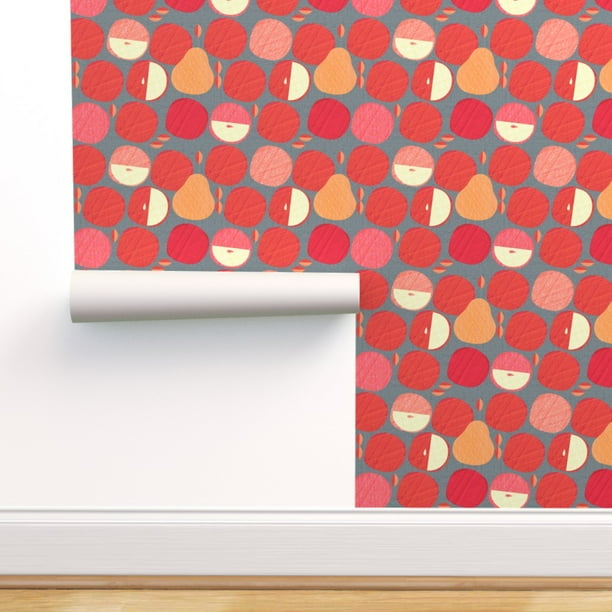Peel-and-Stick Removable Wallpaper Apples Fruit Mod Kitchen Decor Pears