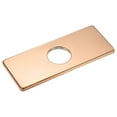 thumbnail image 1 of Placa de Cubierta de Grifo, Placa de Escutcheon de Acero Inoxidable 304 de 6 Pulgadas Cuadradas [Oro Rosa], 1 of 1