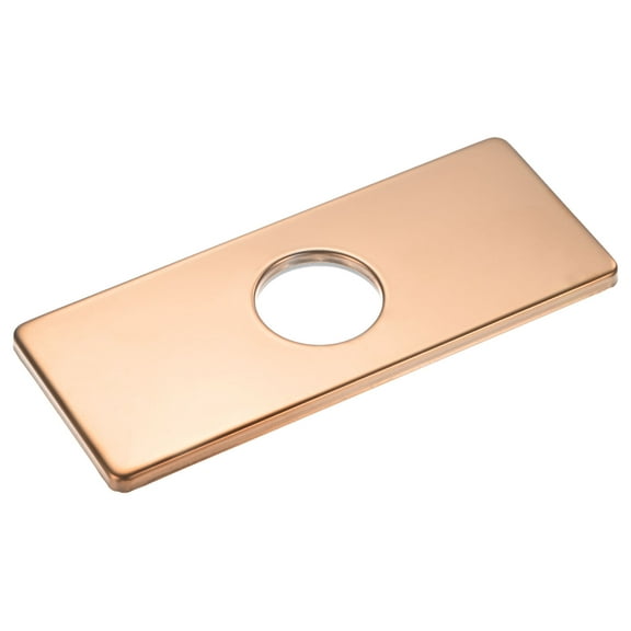 Faucet Deck Plate, 6 Inch Square 304 Stainless Steel Escutcheon Faucet Plate [Rose Gold]