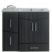 35.5-in. W Wall Mount Dawn Grey Vanity Set For 1 Hole Drilling