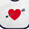 thumbnail image 4 of Inktastic Valentines Day Heart Arrow Boys or Girls Baby Bib, 4 of 4