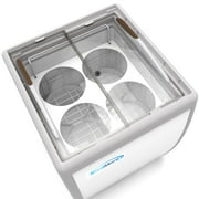 26 in. 4 Tub Ice Cream Dipping Cabinet Display Freezer with Sliding Glass Door, 6 cu. ft. KM-ICD-26SD.