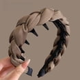 thumbnail image 6 of PPgejGEK Khaki Satin Braided Headband with Tooth Comb - Non-Slip Hair Accessory for Christmas Valentine's Day Gift, 6 of 6