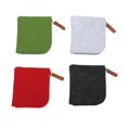thumbnail image 1 of 4 Pcs Flet Coin Purse Simple Mini Wallet Kids Girls Coin Bag Smooth Zipper Storage Pouch (Red+Light Grey+Green+Dark Grey), 1 of 3