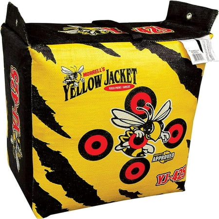 Morrell Yellow Jacket YJ-425 Outdoor Portable Adult Field Point Archery Bag Target with 2 Shooting Sides 10 Bullseyes and Carry Handle Yellow