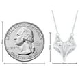 thumbnail image 5 of AFFY Tiny Animal Fox Pendant Necklace For Women in 14k White Gold Over 925 Sterling Silver, 5 of 7