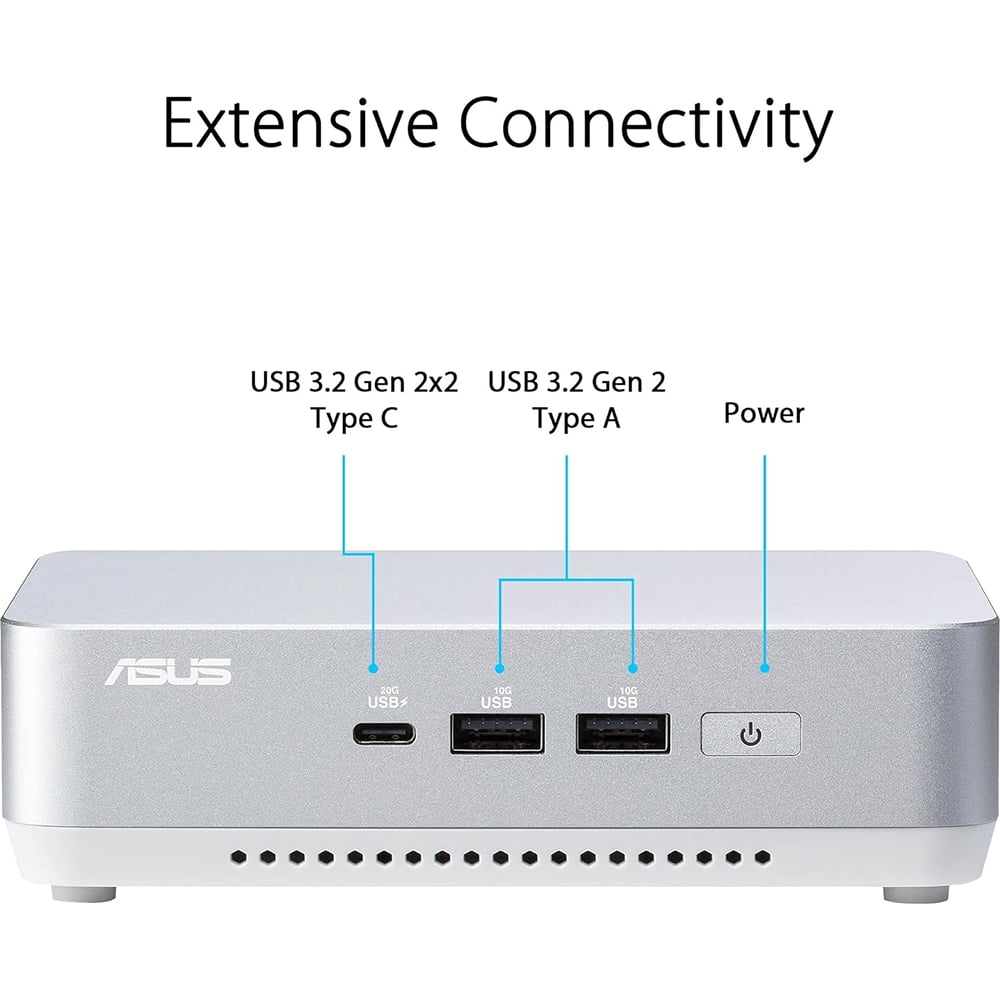 ASUS Mini PCs, Intel 125H, 96GB, 0GB HD White, RNUC14RVSU50000UI