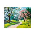 thumbnail image 1 of 30x25CM Summer Trees Landscape Various Color DIY Cross-stitch of collection Various Diamond Printed 5D Rhinestone Painting for Collection, 1 of 8