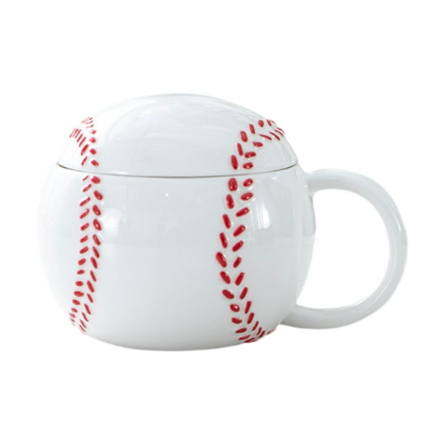 Taza de café de cerámica, taza de fútbol, taza de té, regalos para entrenadores, fanáticos, jugadores, divertidos y populares. Béisbol