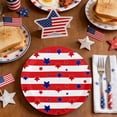 thumbnail image 6 of dajkiuy 25Pcs 4th of July Disposable Paper Plates, 7 Inch American Flag Patriotic Party Supplies, Red White and Blue Paper Plates for Memorial Day Independence Day Decorations, 6 of 6