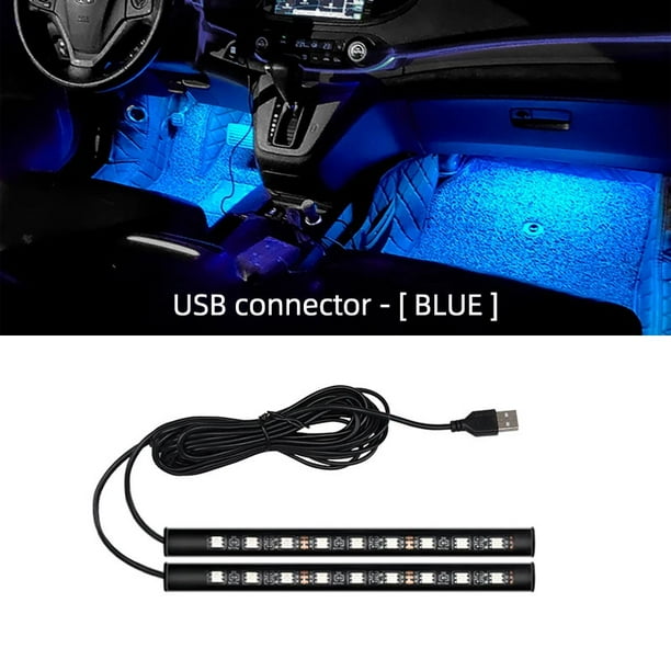 Nuevo Kit de luces LED para Interior de coche, tira de luz ambiental para pies, retroiluminación, 5V, USB, lámpara de neón decorativa para ambiente, accesorios para vehículos