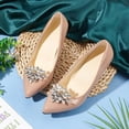 thumbnail image 4 of 2 PCS Crystal Shoe Clips Golden Color Alloy Shoe Clips Crystal Rhinestone Shoe Buckles Floral Pattern Shoe Buckles Removable Shoe Decoration for Shoes High Heel Wedding Shoe Charms, 4 of 7